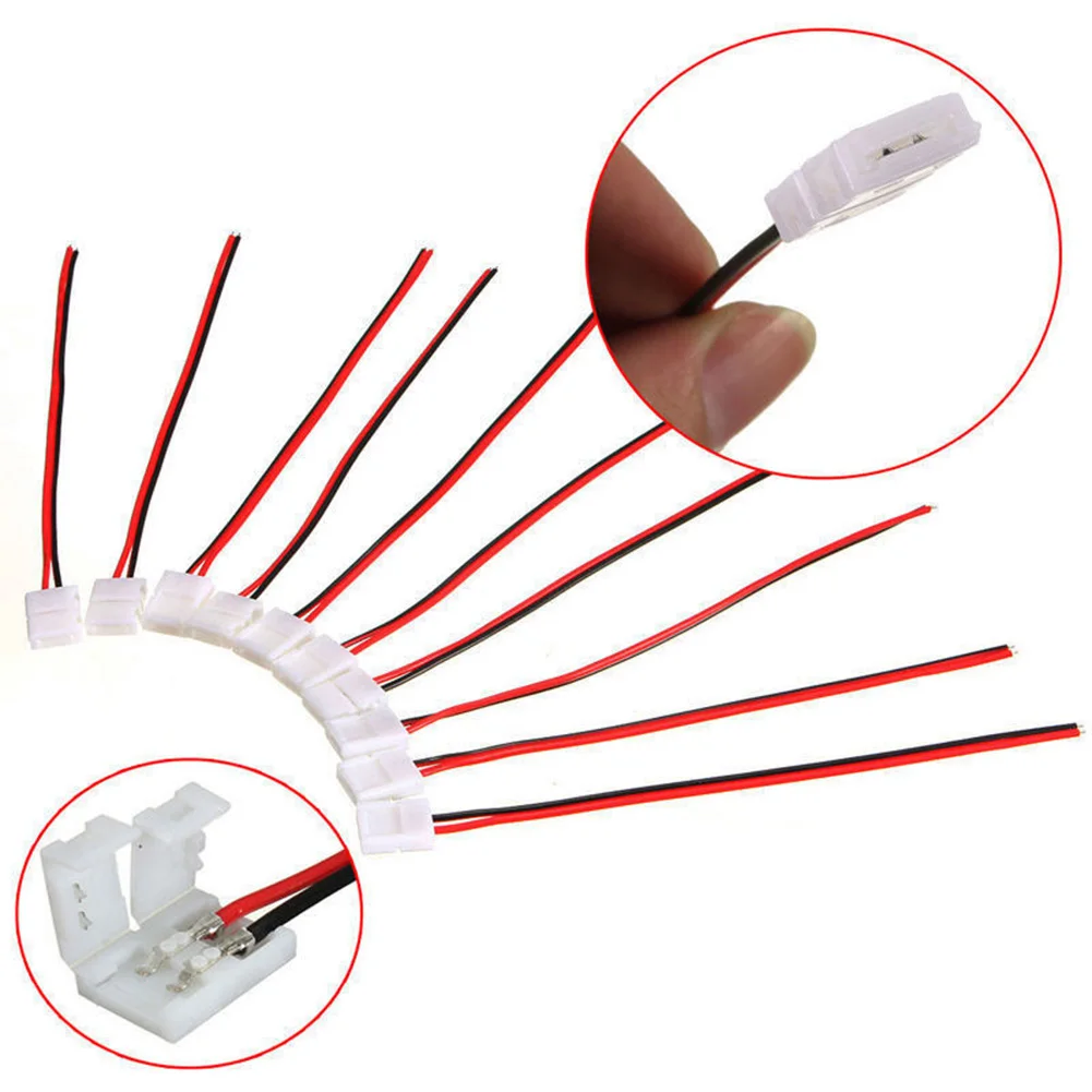 Solderless for Quick Clamp LED Strip Connector DIY Lighting Projects Led Strip Tin-plated Copper Core Max for 6a At 12V