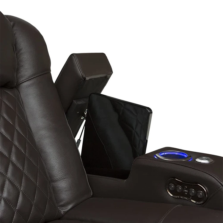 Canapé inclinable électrique rotatif à double usage, spa spatial de luxe de première classe, Massage multifonctionnel en cuir, USB