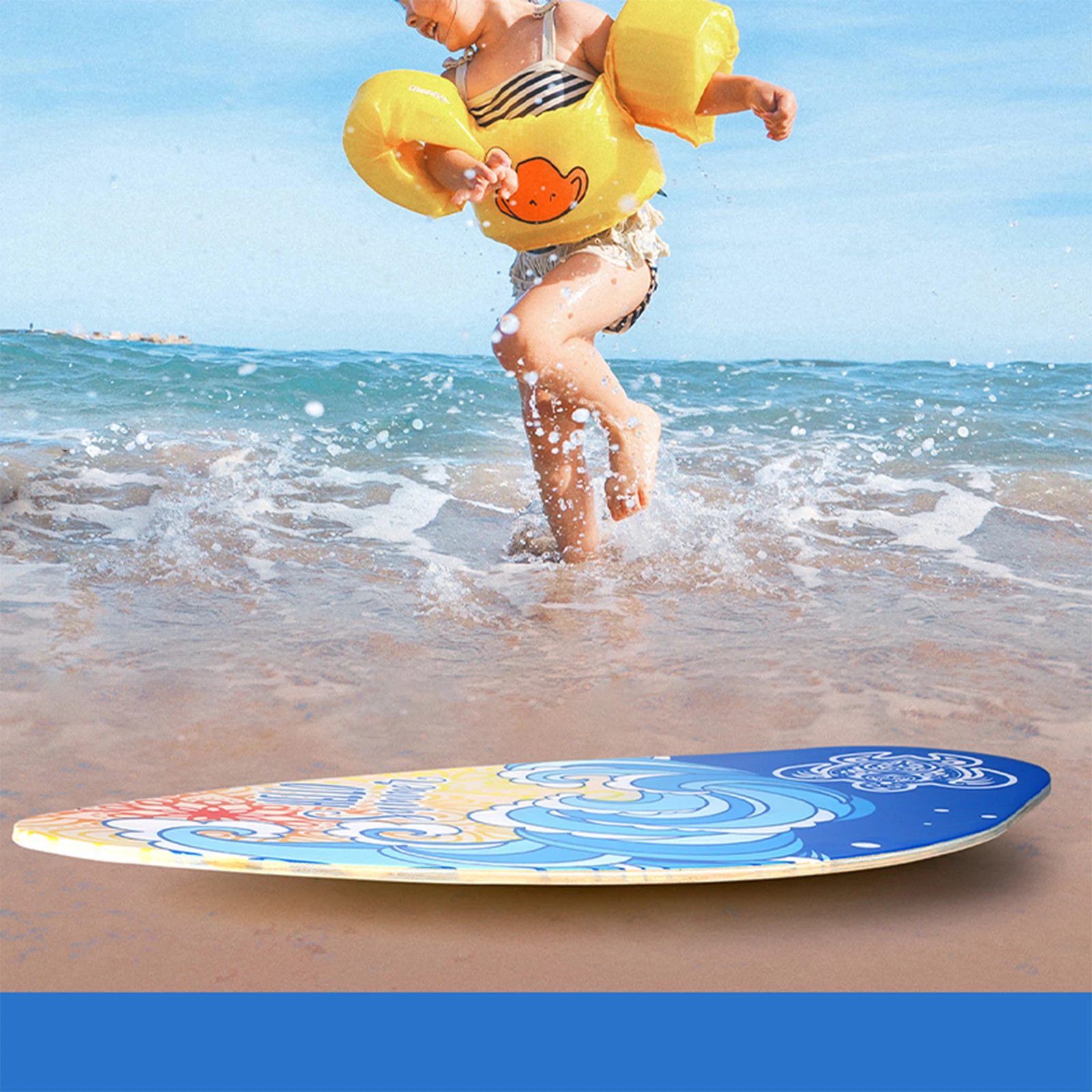 Skimboard universel durable pour débutants, planche de surf pour enfants, planche de sable, planche de ski nautique, eau peu profonde, 30 po