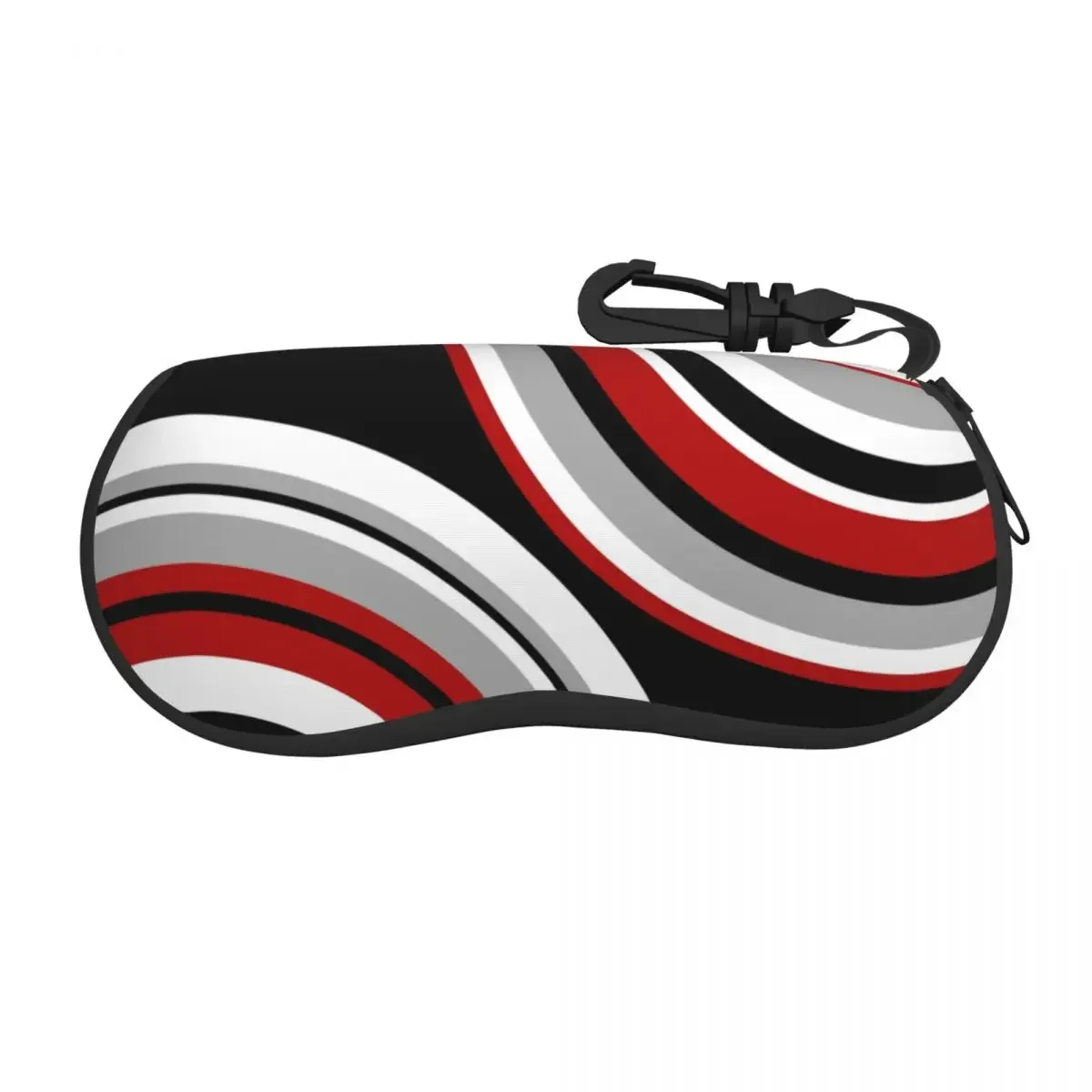 

Design Circles Geometric Sunglasses Case Neoprene Zipper Texture Stripes Vintage Shell Eyeglass Case Protective Box For Glasses