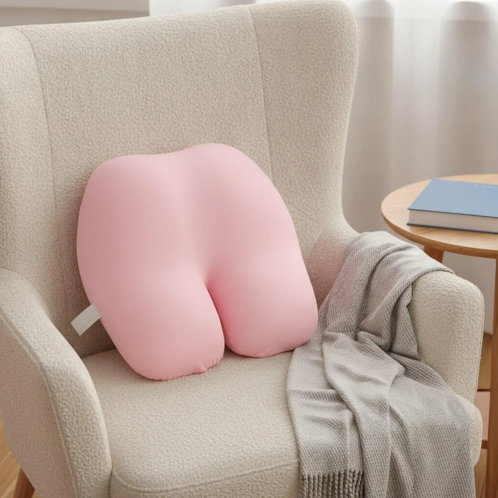 Slow Resilience Shaped Memory Foam | Buttock-Shaped Pillow, Hollow Cutout Design, for Lounging