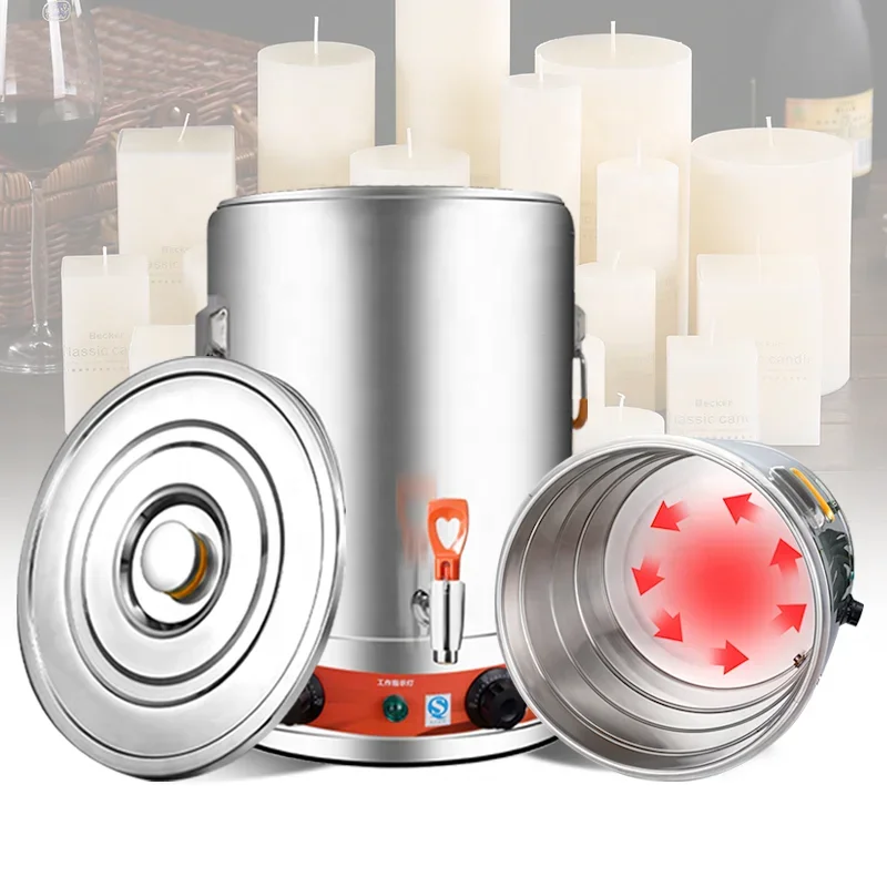 Commercial stainless steel paraffin soy wax melter pot jar candle melting making machine manufacturers wholesale price