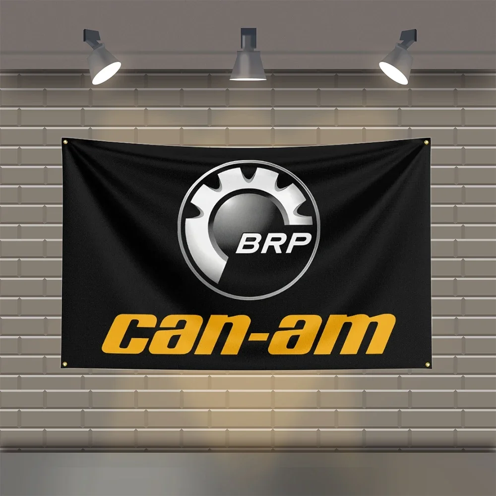 Can-am Brp Bandera de poliéster impresa, 3x5 pies, banderas de coche para habitación, decoración de garaje