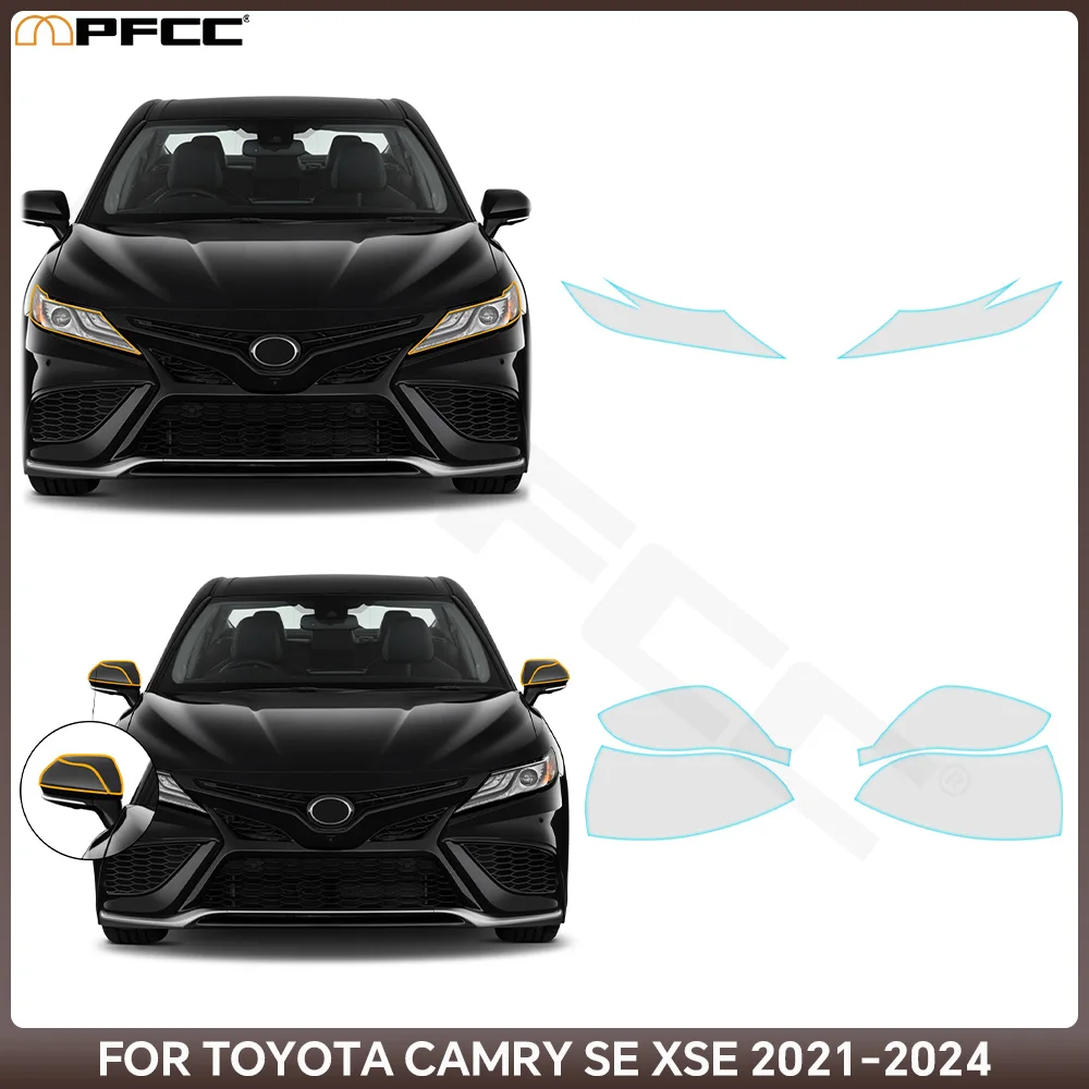 

Headlight Rearview Film TPU Paint Protection Film Pre-cut PPF Anti-scratch Resistant Clear Kit For Toyota Camry SE XSE 2021-2024