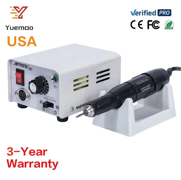 

Strong 90 Motor Handpiece 35000rpm With Nail Vacuum Cleaner Nail Equipment For Manicure Pedicure Jewelry Polishing