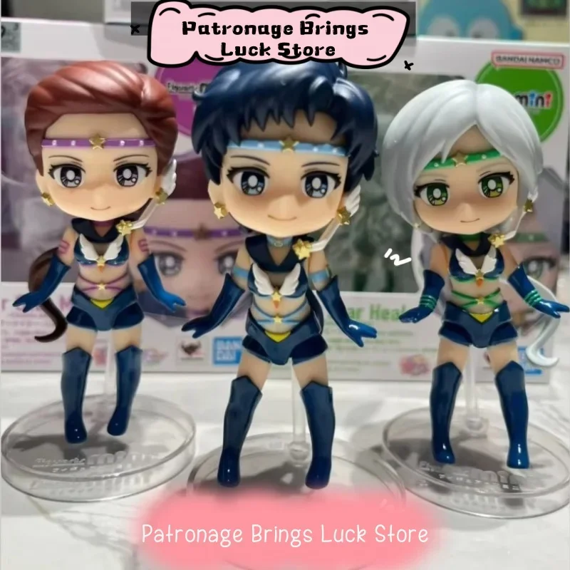 Figura Original Bandai Figuarts Sailor Moon Mini Sailor Star Healer Seiya Kou colección de Anime de acción estatua de Pvc juguetes para niñas regalos