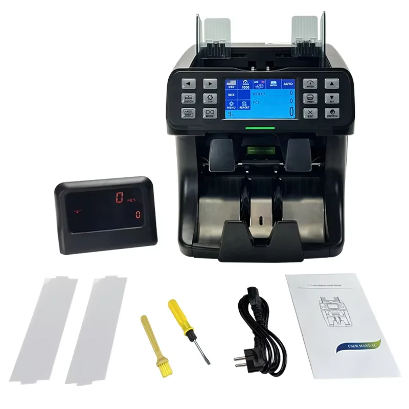 Counting Machine Money Counter With Built in Printer Serial Number Reading Dual CIS ed Value Cash Money Bill Counter Money