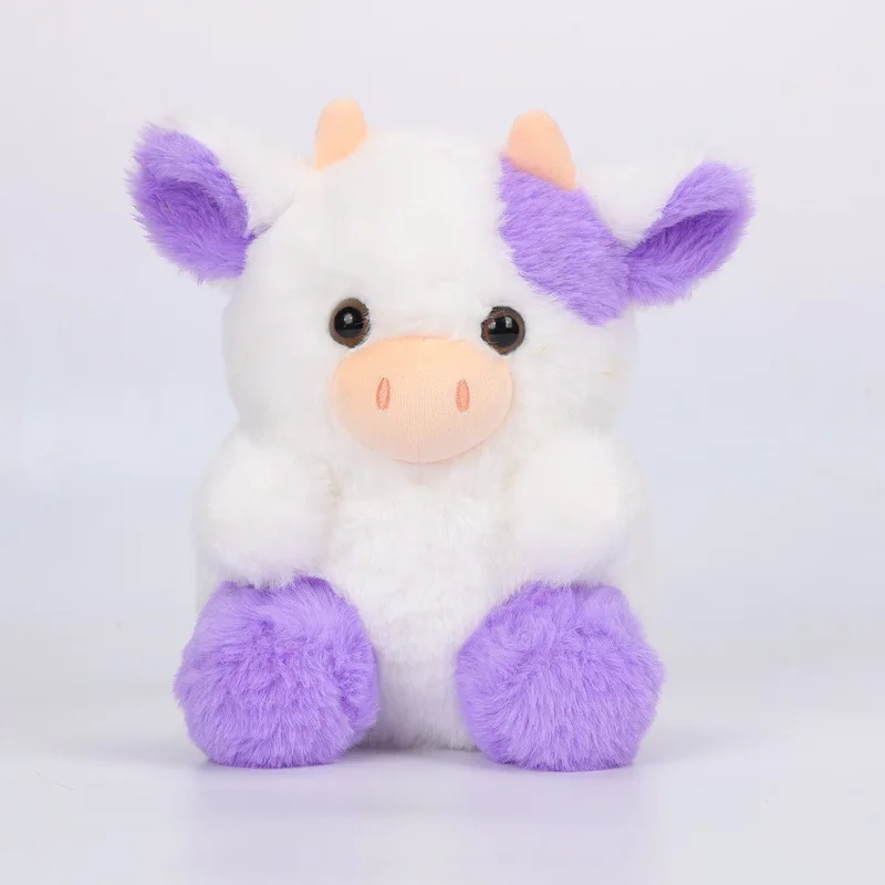 Kawaii Strawberry Cow Plush Toy for Children, Soft Doll, Multicolor Pillow, Holiday Gift, 20cm