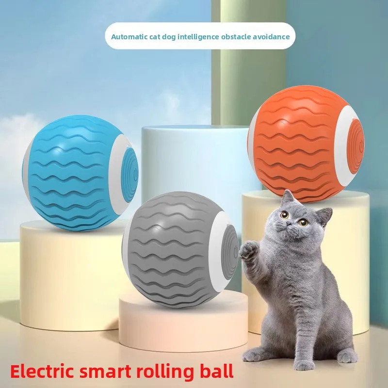 

Attractive Force Charging Cat Toy Ball From Hi To Relieve Boredom Kitten Teaser Stick Electric Smart Cat Ball Pet Supplies
