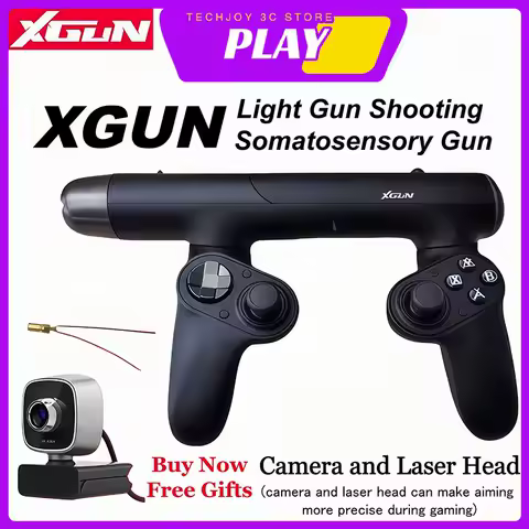 XGUN Light Gun Shooting Somatosensory Gun Game Controller Suitable for Switch/pc/ps4 Wireless Bluetooth Gamepad with Camera Gift