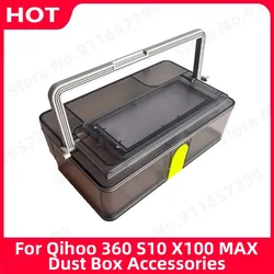 Original Dust Box Spare Parts For Qihoo 360 S10 X100 Max Robot Vacuum Cleaner Dustbin With HEPA Filter Replacement Accessories