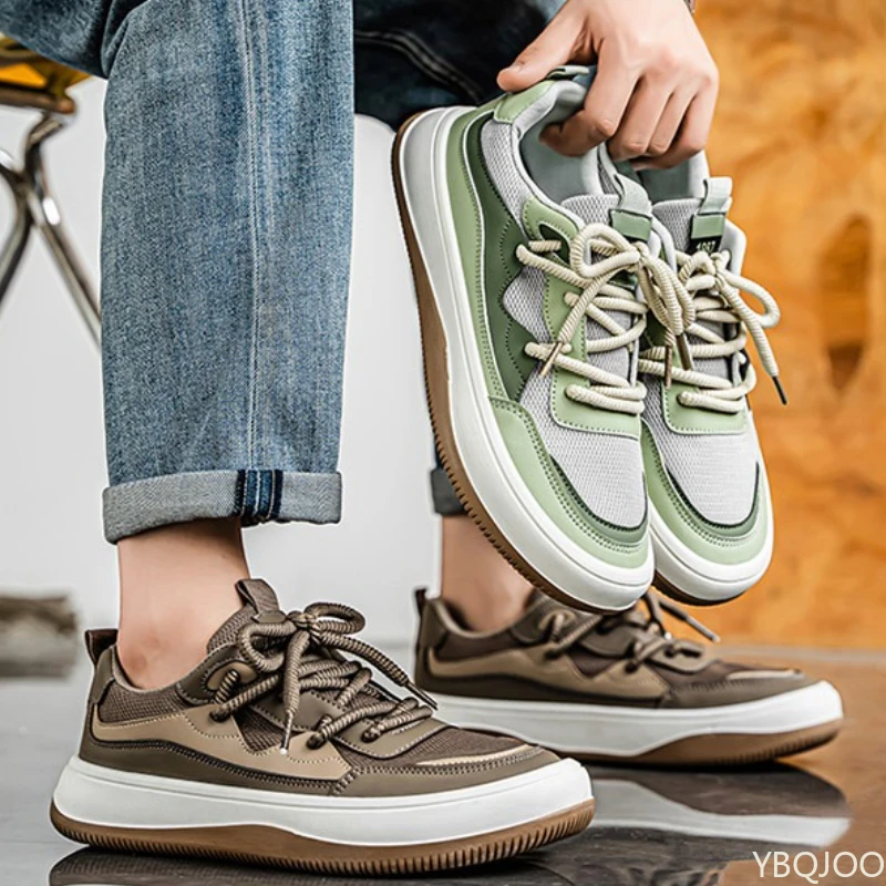 Men's summer new fashionable versatile sports board shoes breathable mesh running shoes anti slip soft sole casual shoes