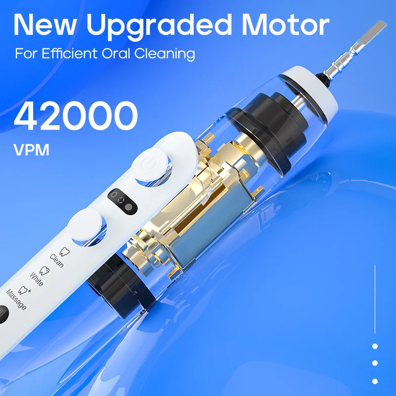 Seago nueva llegada SG-982 táctil sin costuras 9 modos sensor de presión inteligente cepillo de dientes sónico recargable