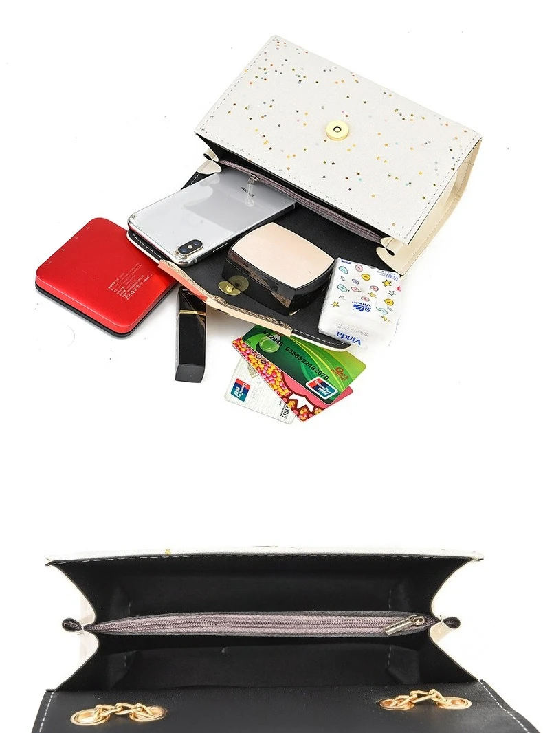 Hochwertige Handtasche aus PU-Leder, Damenhandtasche, einfarbige Umhängetasche, Damen-Messenger-Tasche, kleine Tragetasche für Damen und Mädchen. – Detail 7