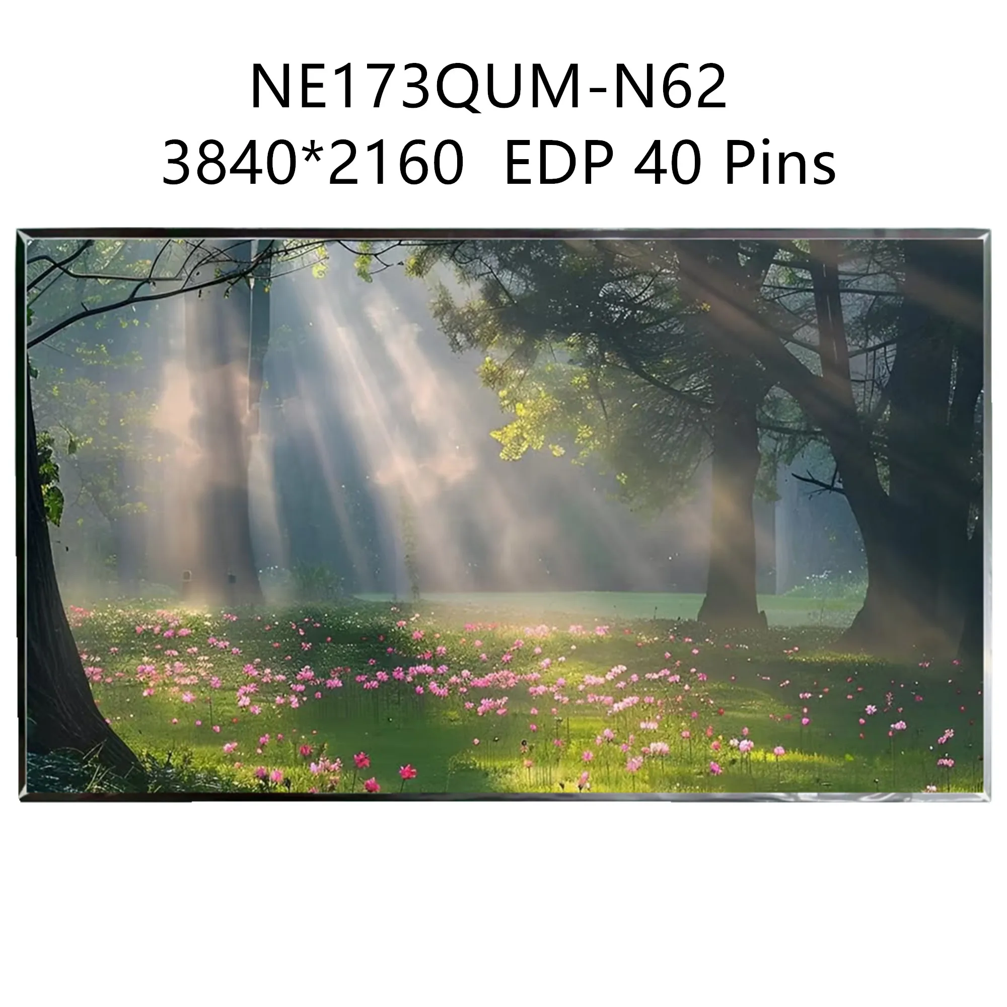 17.3'' 4K NE173QUM-N62 Laptop LCD Screen Display Panel Matrix 3840*2160 EDP 40 Pins Non-Touch