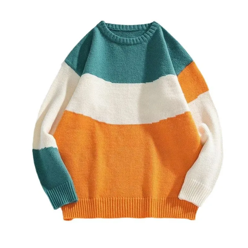 

Свободный крой круглый вязаный свитер, повседневный цветной блузкий дизайн, длинный мужской свитер из полиэфирного волокна, Daliang Dayuan