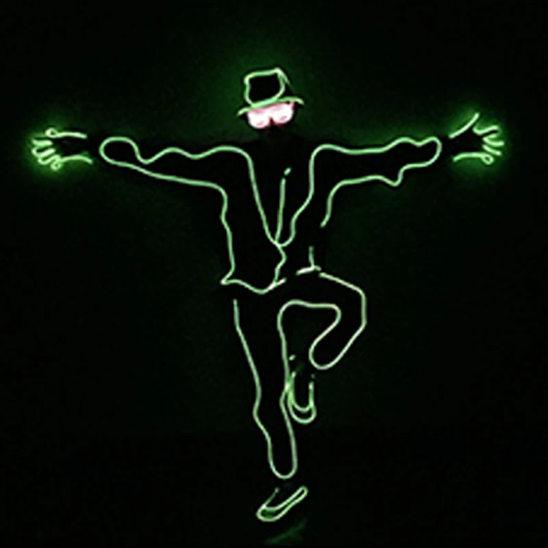 

Fluorescence EL Wire Dance Clothing Material DIY Cool Luminous Strip Neon Light Glowing Costume Stage Performance Show Props