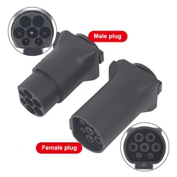 Plugue macho e fêmea para EU AC soquete EV adaptador de carregamento, conector do carregador portátil, tipo 2, 7Pin, IEC 62196-2, 220V