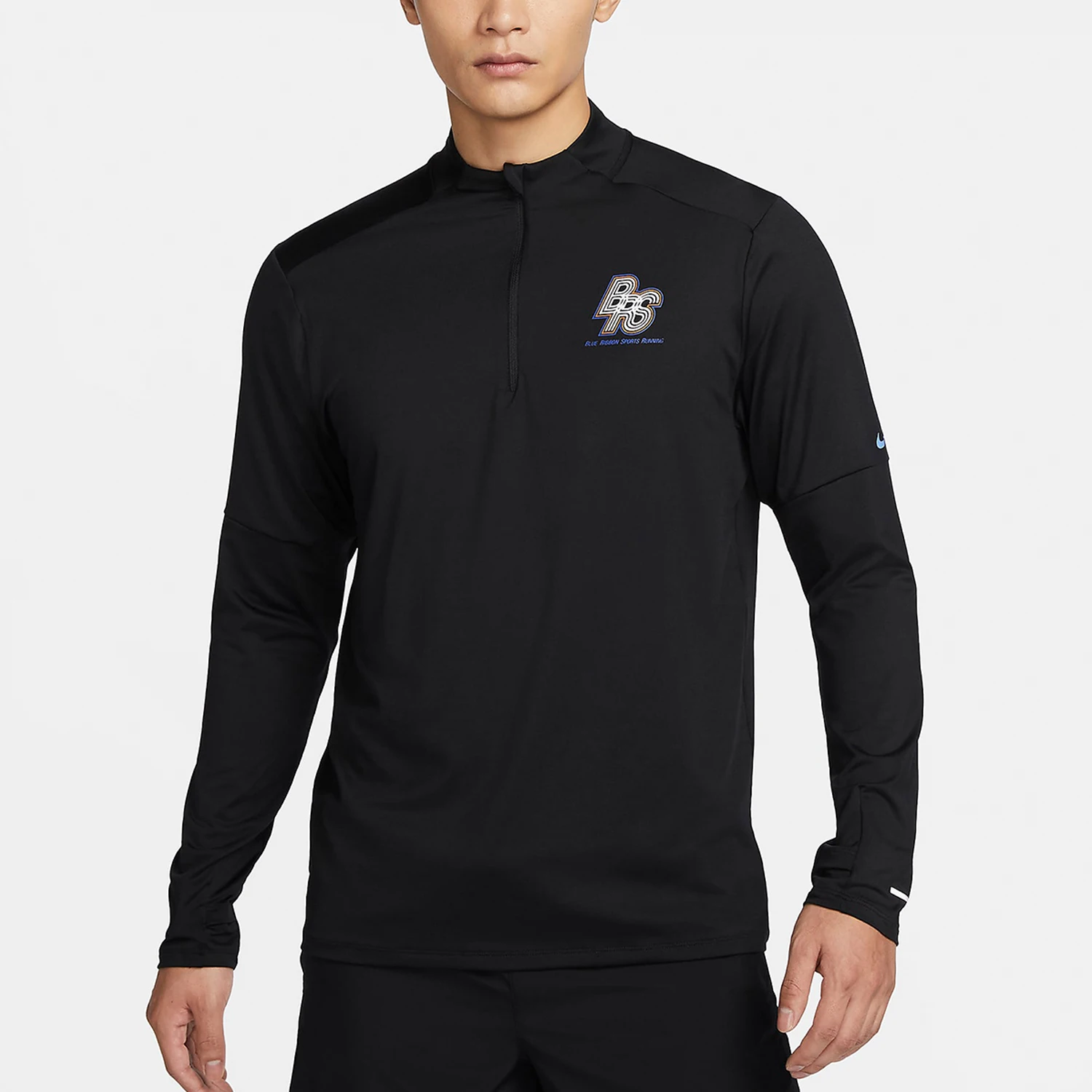 

Оригинальная мужская футболка Nike 2023, новая мужская футболка для бега с половиной молнией и длинными рукавами FN3300-010