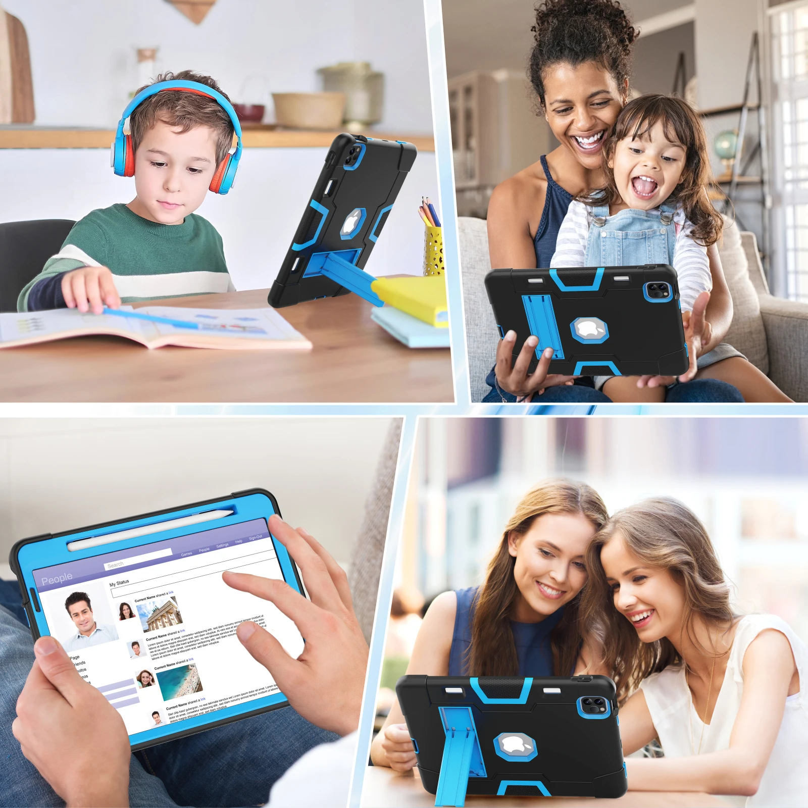 Tablet Protective Case B1 Model Is Suitable for iPad Pro 11Inch /Ipad Air4 5 10.9Inch with Pen Slot Bracket 12 Colors Available