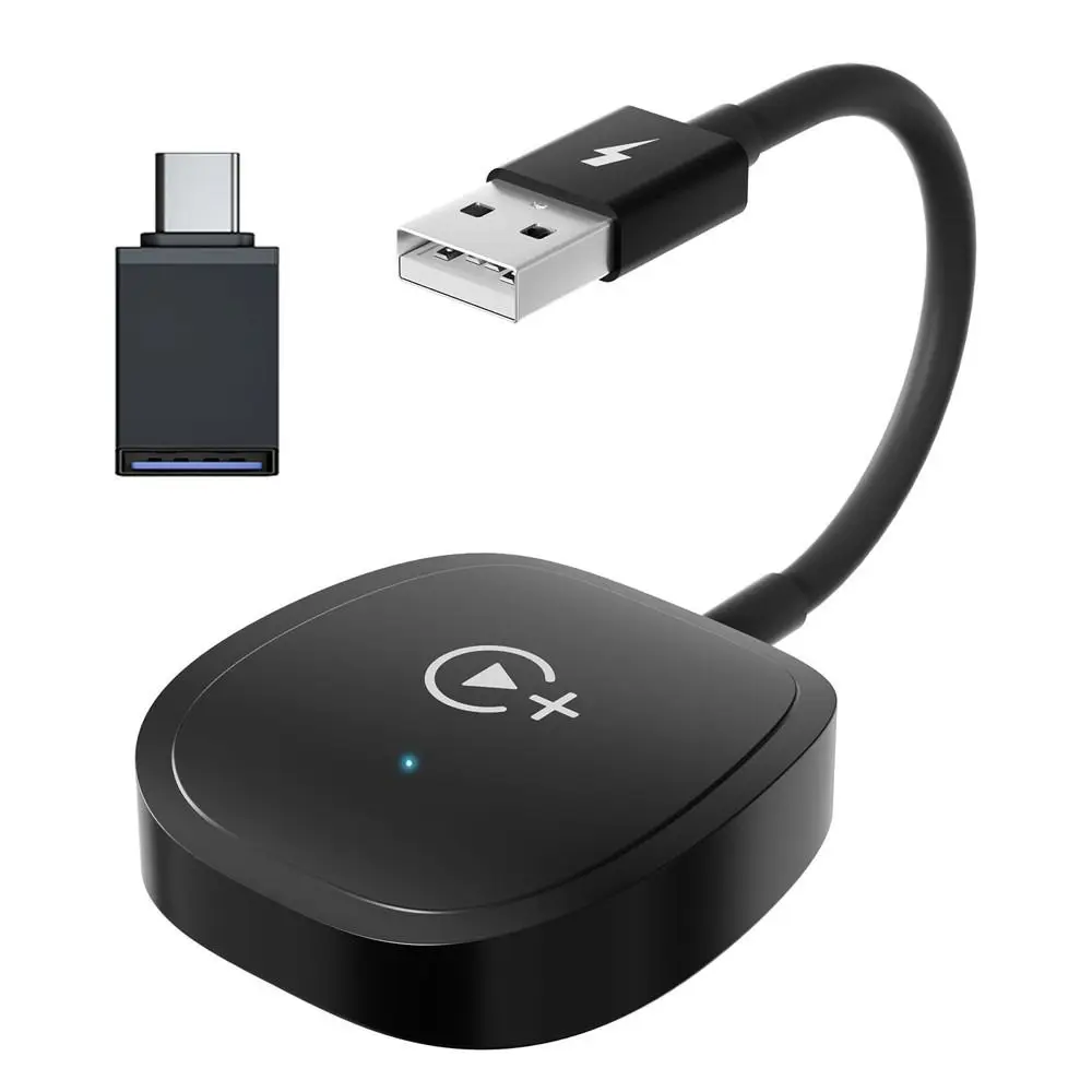 تحويل المصنع السلكي اللاسلكي لـ CarPlay Dongle مع Netflix/YouTube HDMI Wireless لـ CarPlay Dongle مثبت على السيارة باللون الأسود