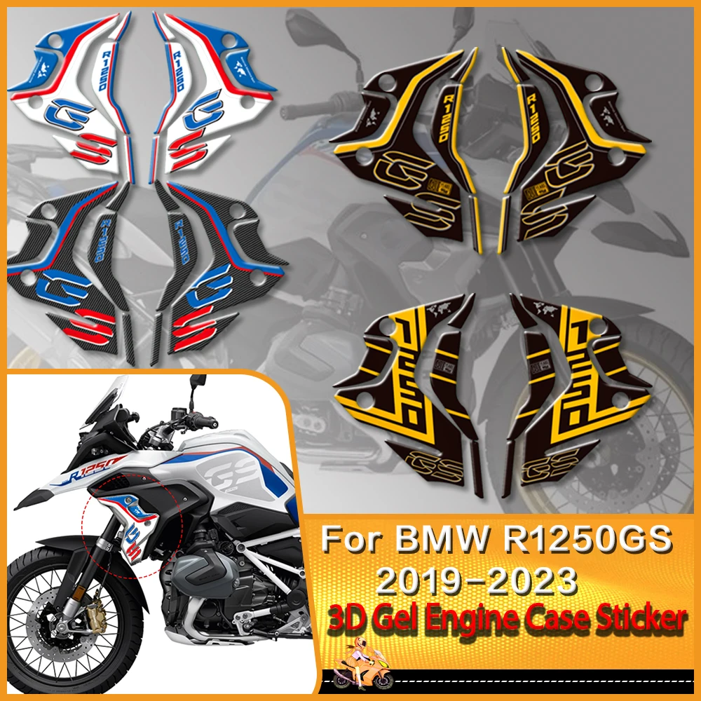 

Motorcycle R1250GS ADV 3D Gel Radiator Protective Cover Reflective Sticker For BMW R1250GS Adventure 2019-2022 Engine Case Decal