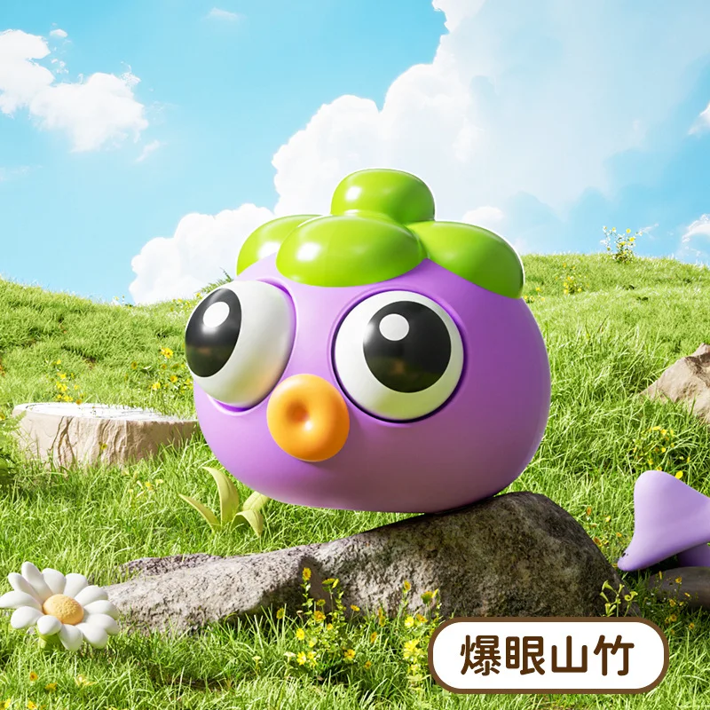 Nette Frucht Knallende Augen Prise Zappeln Lustige Entspannen Ball Sensorischen Zappeln Spielzeug Cartoon Spucken Blase Obst Squeeze Ball Spielzeug Kinder Geschenk