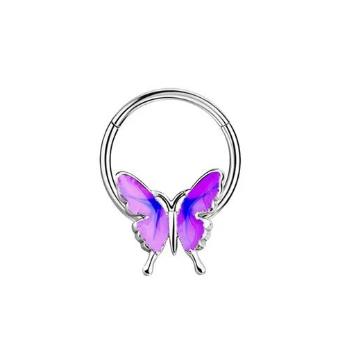 Mode Kristall Edelstahl Septum Hoop Clickers Nasenring Frauen Tragus Knorpel Helix Piercing Creolen Schmuck