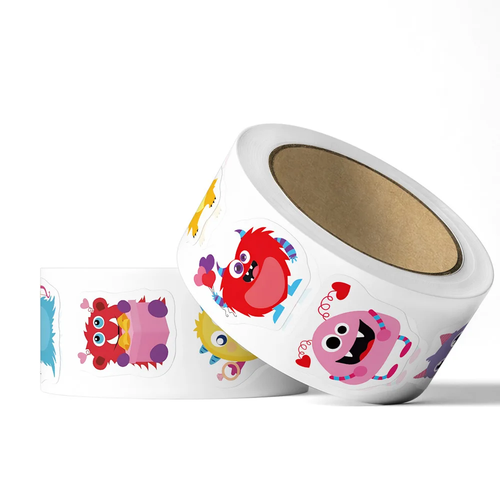 500pcs Little Monster Stickers for Valentine's Day Gift Wrapping Label Scrapbook Cartoon insect Stationery Stickers Reward Label