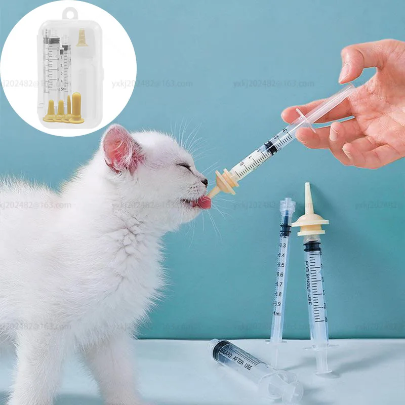 Newborn Pet Dog Silicone Pacifier Liquid Medicine-Dispenser Feeding Syringe With Scale For Kitten Puppy Feeding Bottle Pet Items