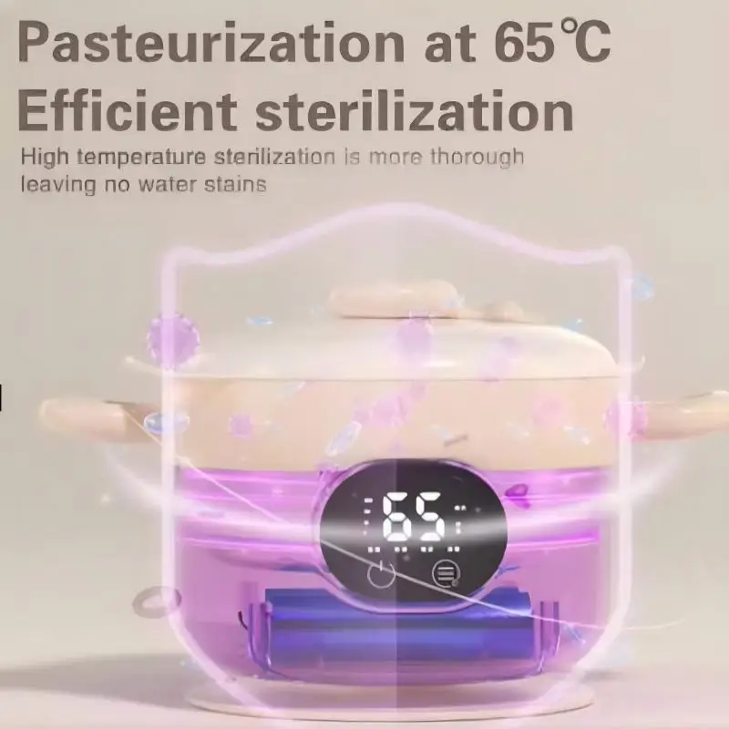 Latest rechargeable wireless constant temperature bowl, heated stainless steel 400ml yogurt cooking smart bowl