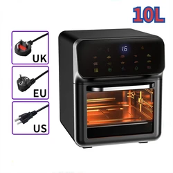 Multifuncional Visual Household Multi-Layer Forno Air Fryer, Fritadeira Inteligente, Fritadeiras de Ar Livre de Óleo, 220V, 110V, 10L