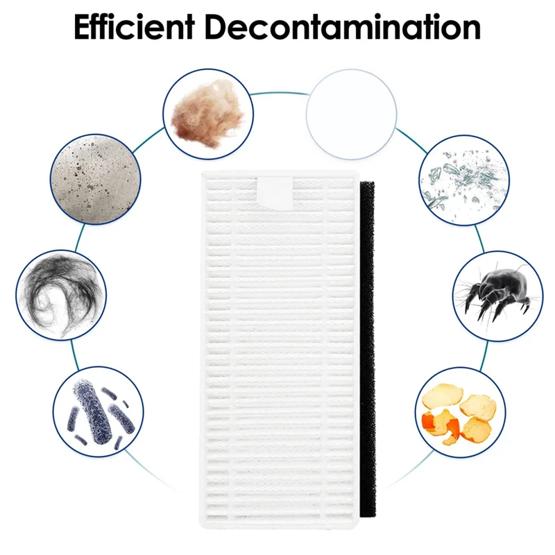 B58B-For Lefant M201 U180 M571 M200 M500 M501 M520 T700 T800 Robotic Vacuum Cleaner Parts Mop Pads HEPA Filters Side Brushes