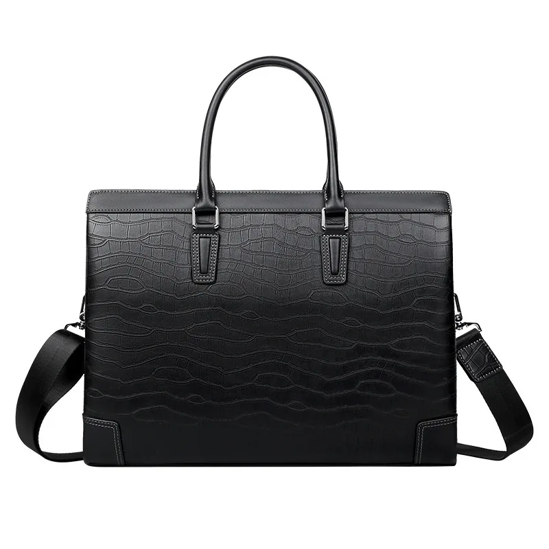 جديد حقيقي رسول حقيبة جلدية فاخرة الرجال حقائب قدرة الطبقة العليا جلد البقر حقيبة كمبيوتر محمول للأعمال حقيبة يد رجالية عادية