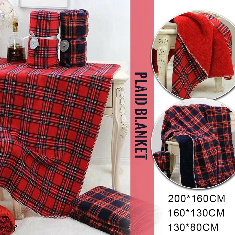 Bild 4: Warme Flanell Fleece Decke Super Weich Samt Plaid Muster Decke Reise Nickerchen Sofa Werfen Decken Weihnachten Dcoration