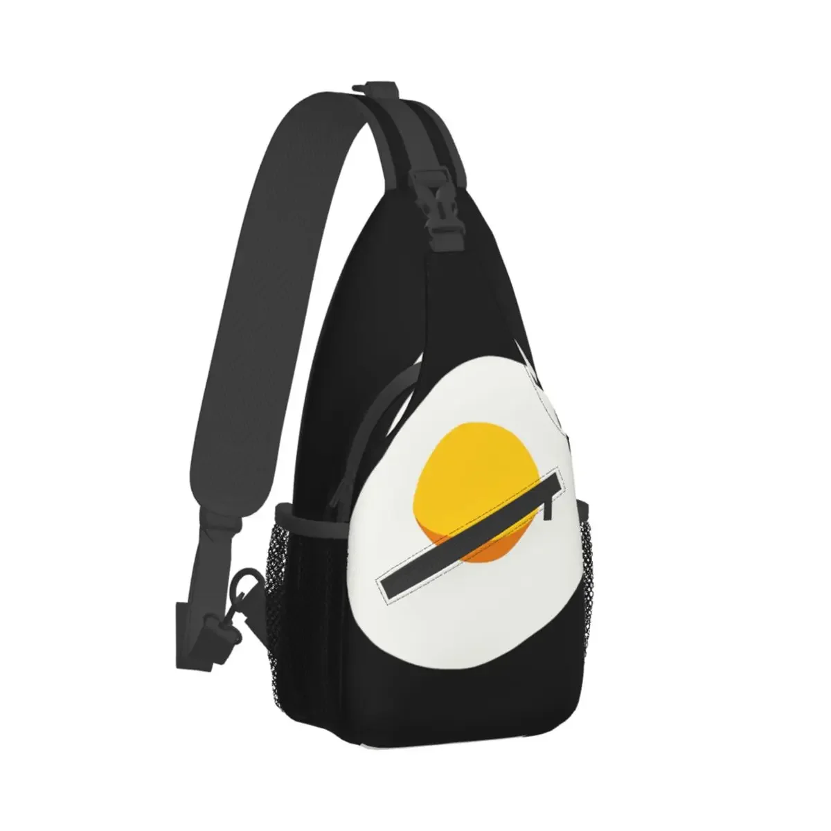 

Sunny-Side Up Egg Illustration Crossbody Chest Bags Pockets Travel Pack Messenger Sports Teens Shoulder Bag Unisex