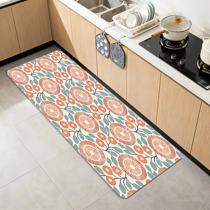 Deep Blue Streaming Light Flower Butterfly Dreamy Beautiful Runner Rug for Bathroom Glowing Nature Floor Mat Layer