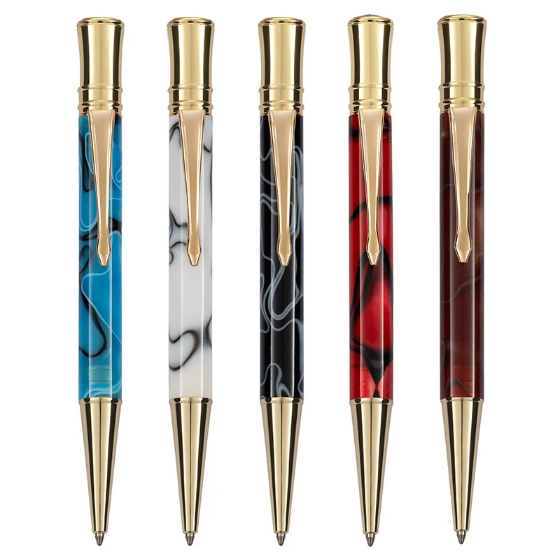 

Luxury Metal Rotating Ballpoint Pen Black 0.7mm Refill Business Advertising Acrylic Medium Oil Ballpoint Pen Kawaii Stationery