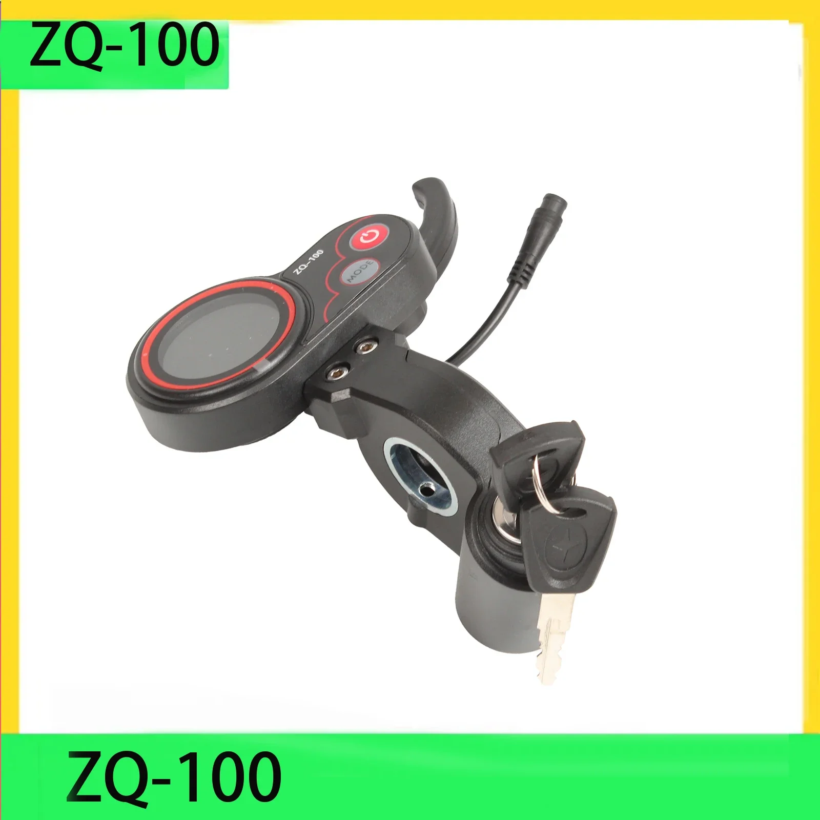 ZQ-100 Mileage Meter 6 Pin Dashboard Throttle For Electric Scooter LED Display Instrument With Key Speed Adjustable Accessories