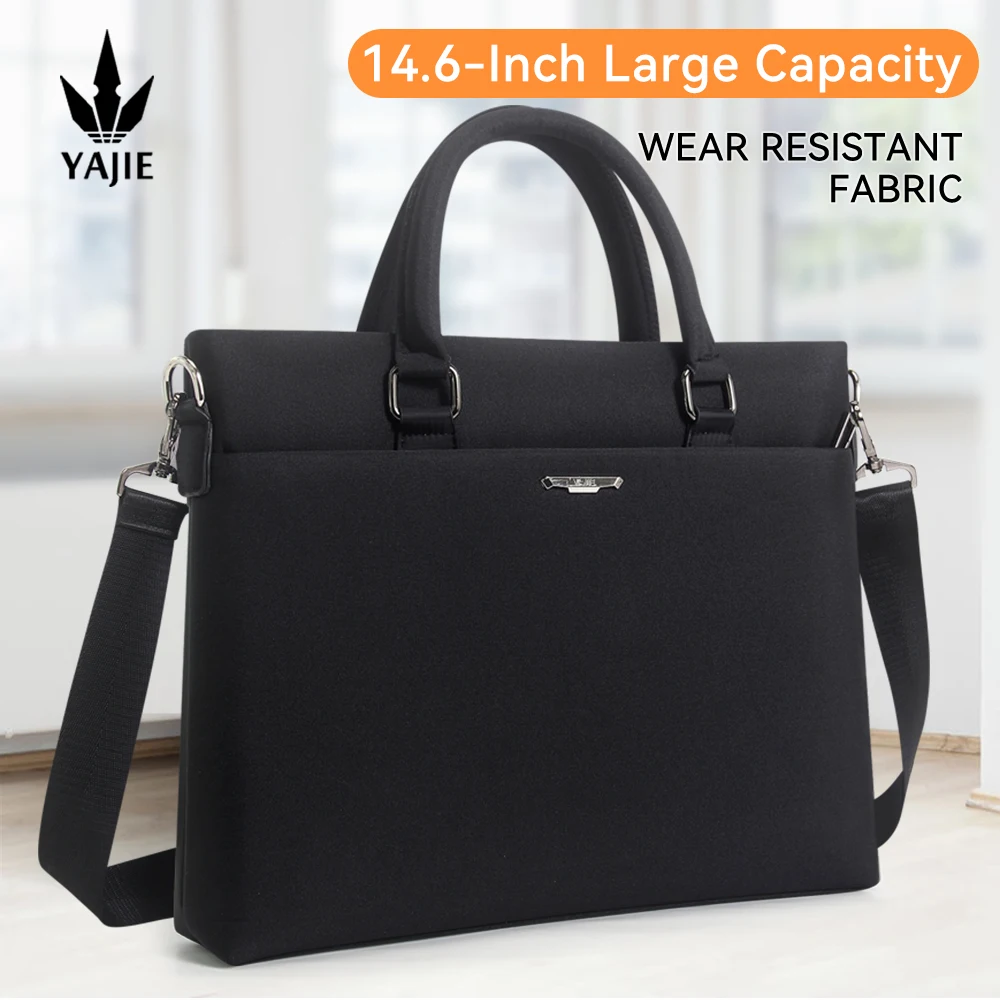 Large capacity briefcase bag Business men 14 inch Laptop Notebook Bag canvas Handbags Shoulder Men's Office Bags Oxford Fabric