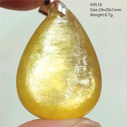 Natural Gold Lepidolite Quartz Flash Pendant Beads Woman Men Fashion Rare Water Drop Tourmaline Jewelry AAAAAA