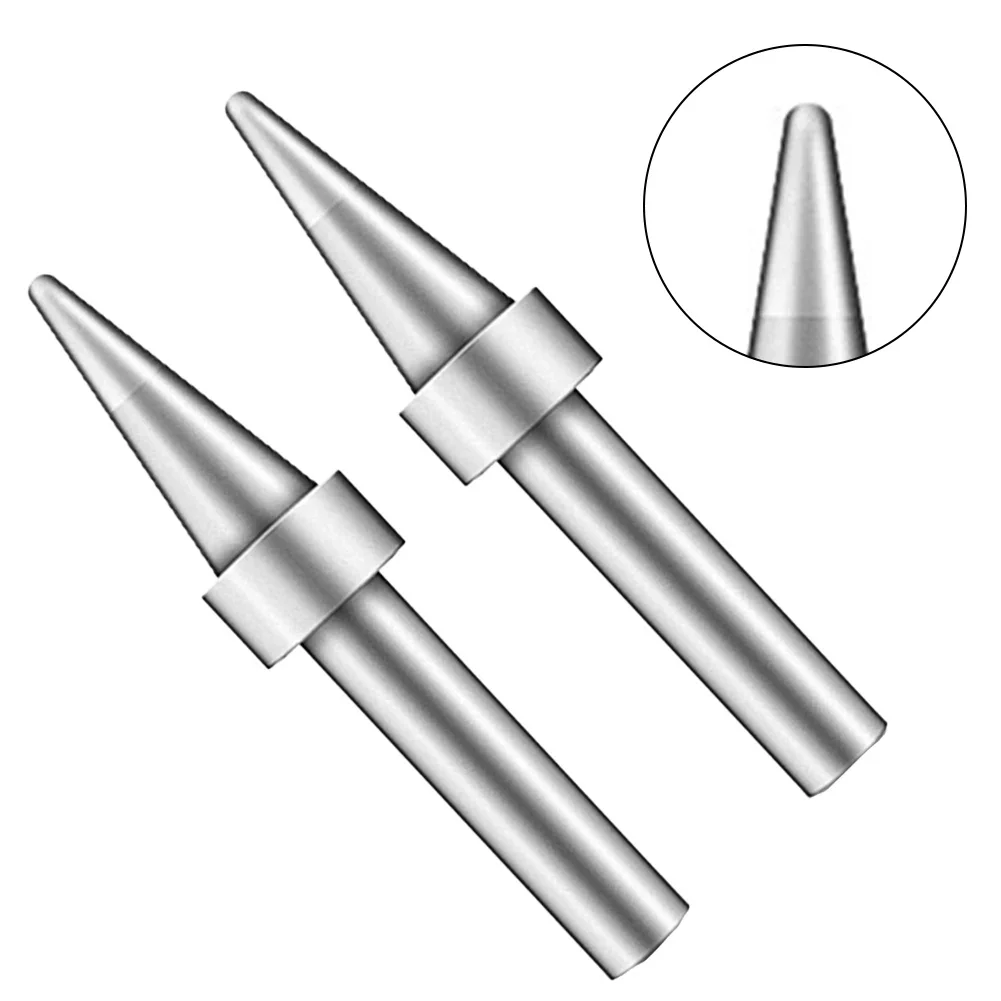 2 PCS Iron Plated Copper Conical Soldering Screwdriver Tip 0.8mm,1/32In Iron Plated Copper Hand Tools 32*0.8*4mm