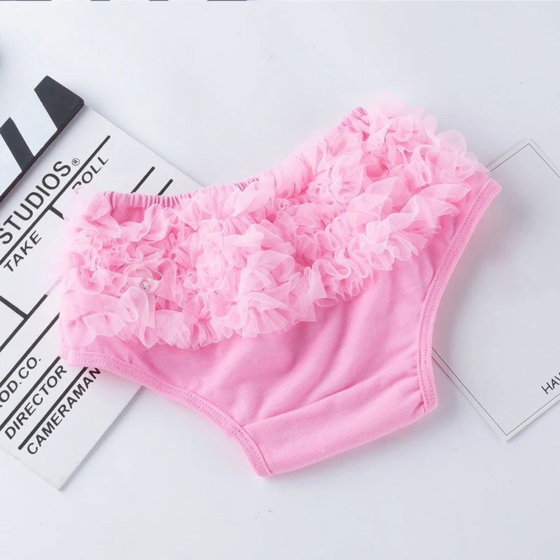 Baby Girls Panties Cotton Ruffled Newborn Shorts Infant Diaper Pants Toddle Tutu PP Shorts Solid Color Toddlers Underpants