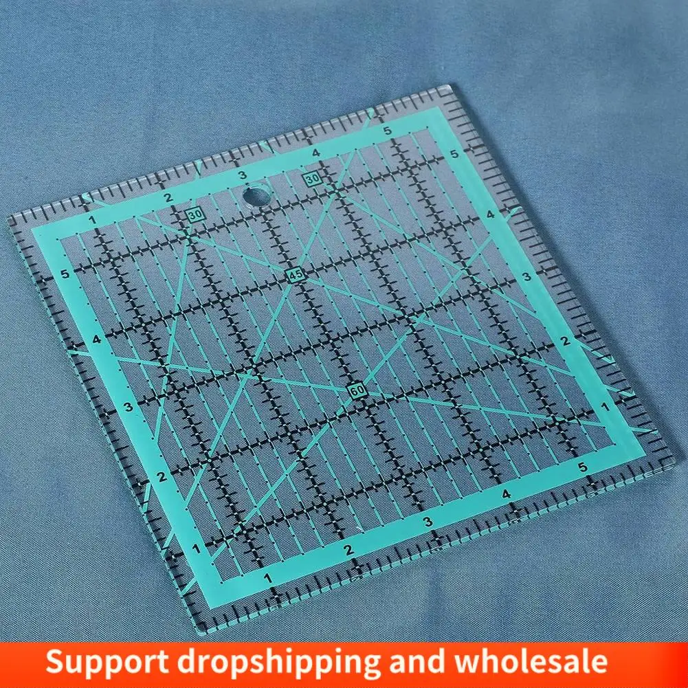 

AA86 6 Piece Quilting Ruler Ironing Ruler Square Acrylic Quilting Ruler Fabric Cutting Ruler And Clear Mark Acrylic Ruler