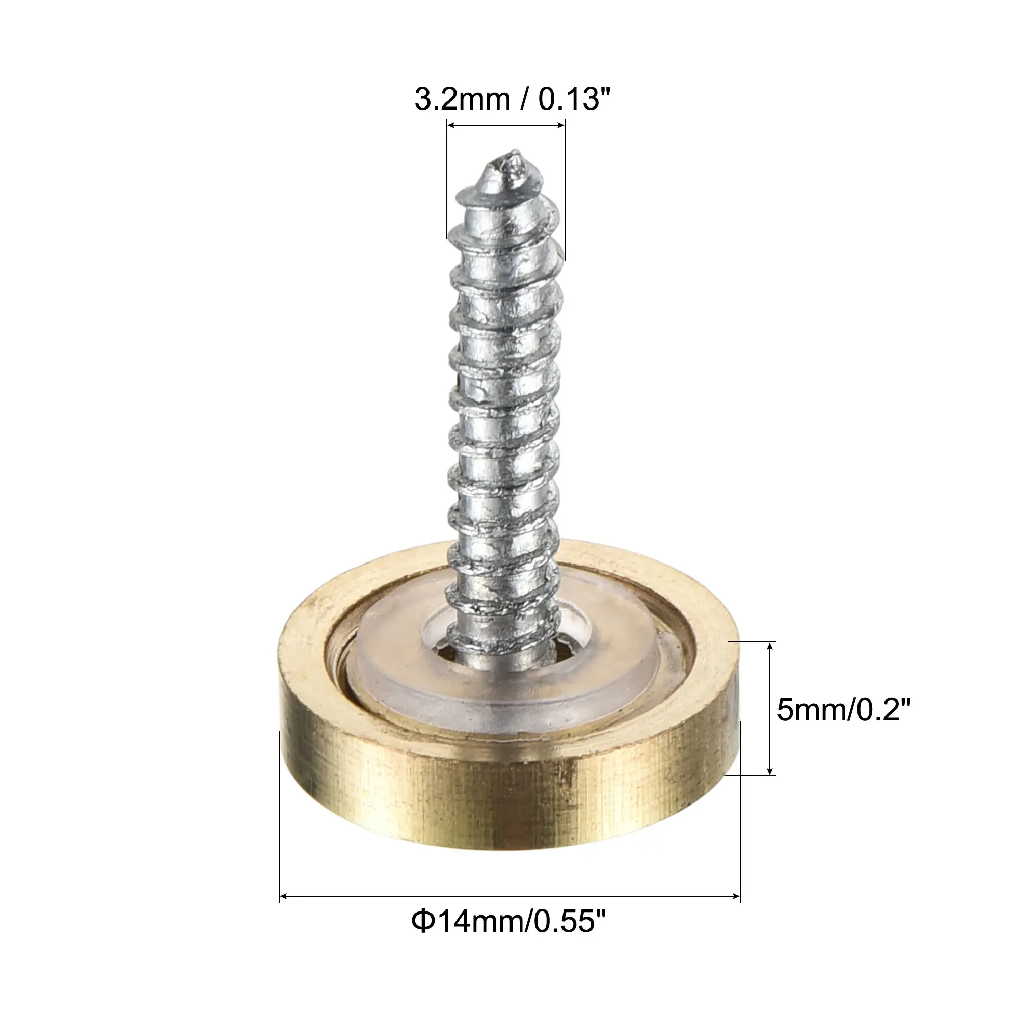 Mirror Screws, 14mm/0.55