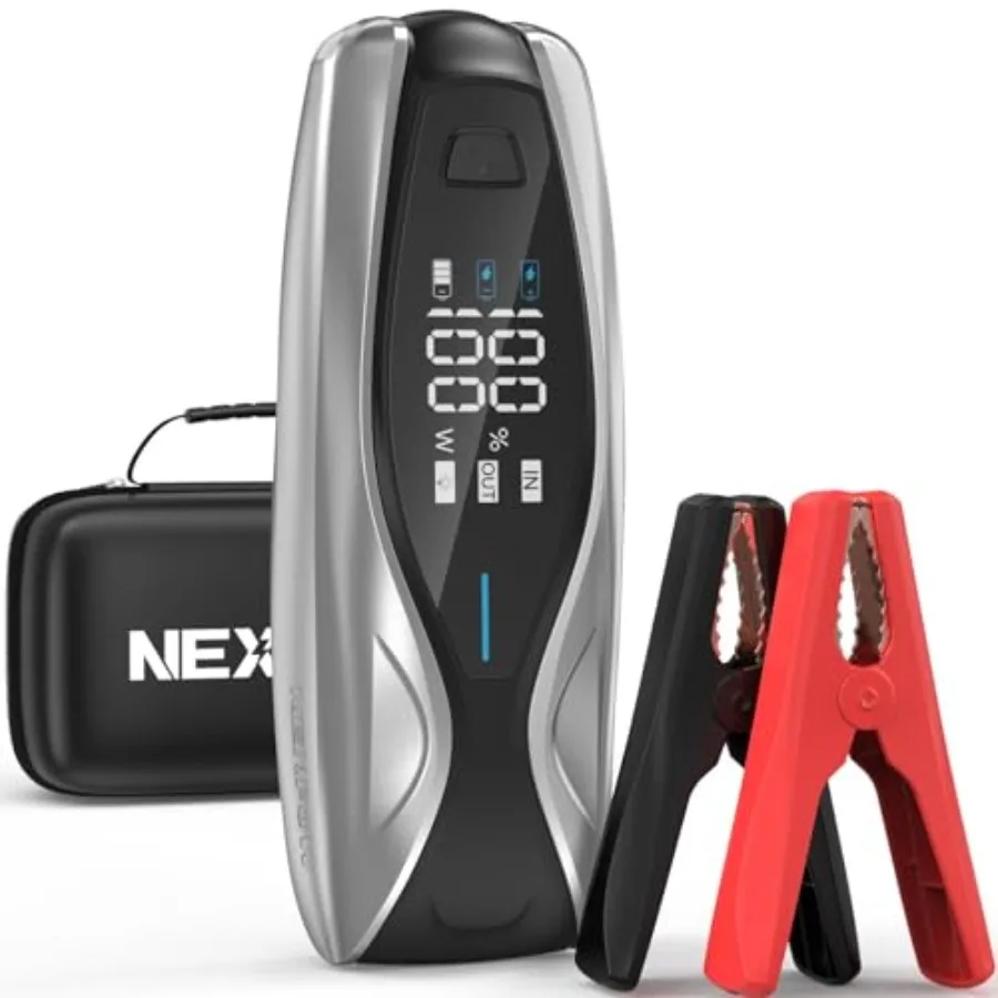 

3000A Car Jump Starter 12V Portable Battery Pack with 60W PD Two-Way Fast Charging 3.2" HD Display Up to 12L Gas and 10L Diesel