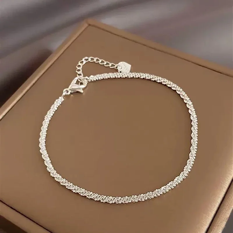 925 Sterling Silver Beautiful Bead Bracelets For Women Korean Fashion Designer Adjustable Bead Bracelet Luxury Original Jewelry - Image 5