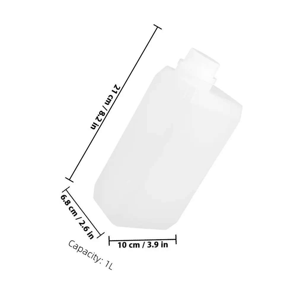 2Pcs Food Grade Storage Bottles Hdpe Side Mouth Reagent Containers 1000Ml Reusable Liquid Jugs Oil Water Storage