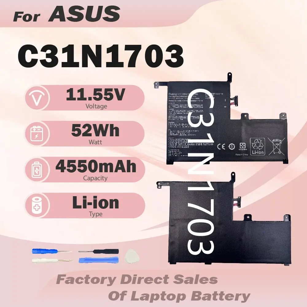 C31N1703 High Quality Battery for Asus Zenbook Flip UX561U UX561UA UX561UN Q525UA Q525U Q505UA Q525UA-BI7T9 Q505UA-BI5T