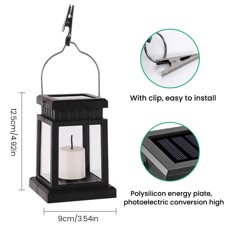 Solar Palace Lantern Lawn Camping Decoration Landscape Courtyard Garden European-style LED Atmosphere Candle Light